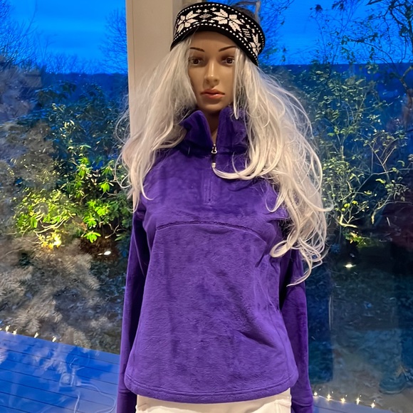 Obermeyer Vintage Ski Pullover 1/4 Zippered Purple - Picture 1 of 4